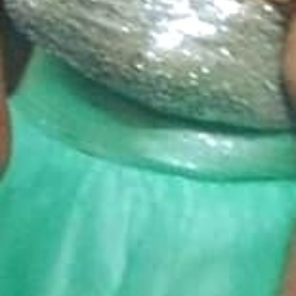 USED PLUS SIZE MINT GREEN BALLGOWN